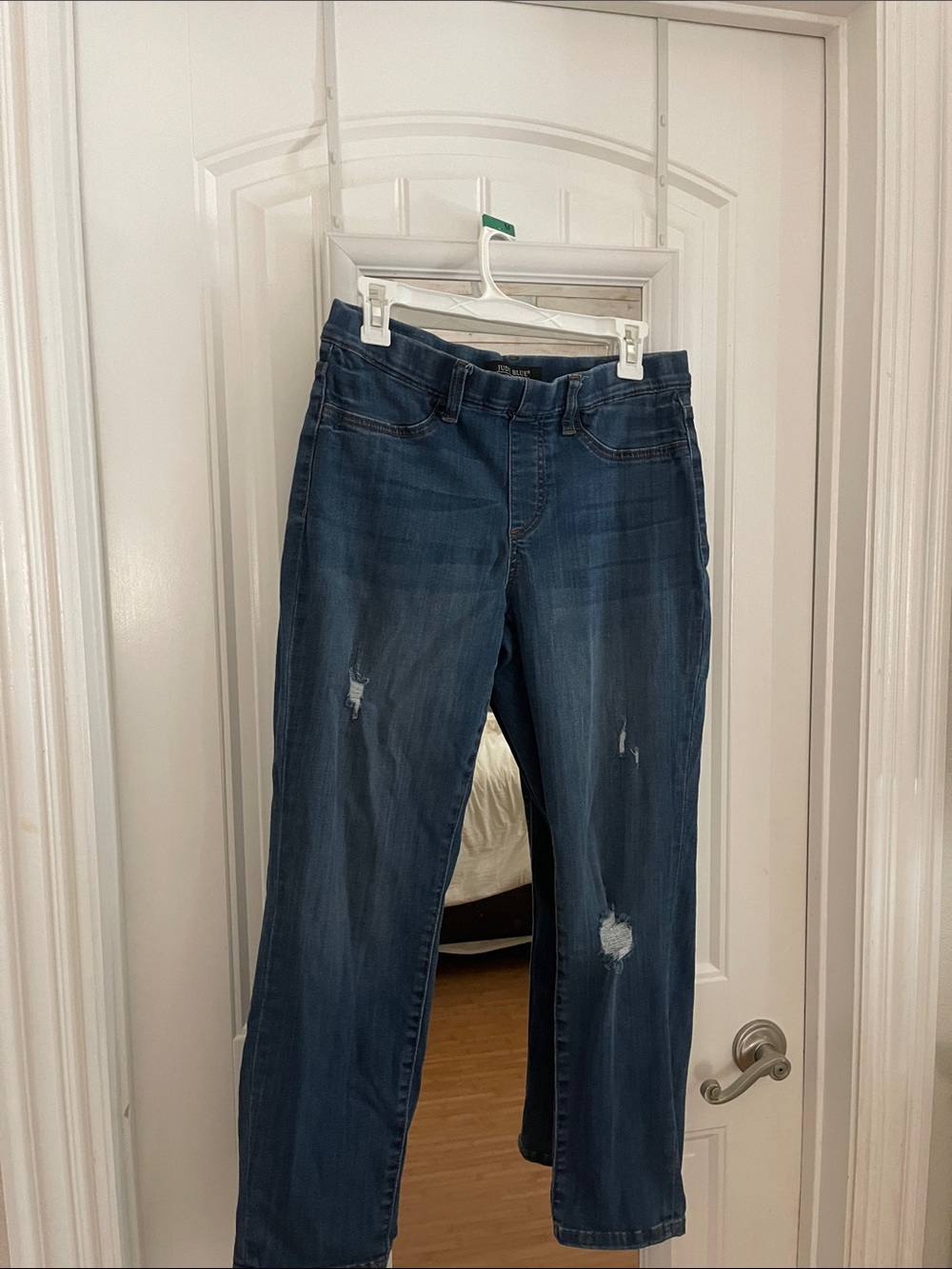 Judy Blue Dark Blue Straight Leg Jeans with Light Distressing